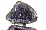 Amethyst Jewelry Box Geode On Stand - Gorgeous #78007-3